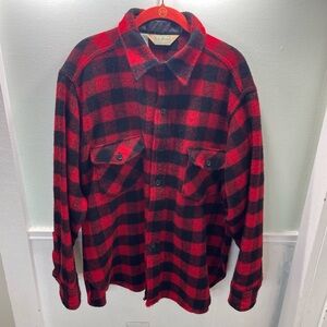 L.L. Bean Red and Black Checkered Shirt